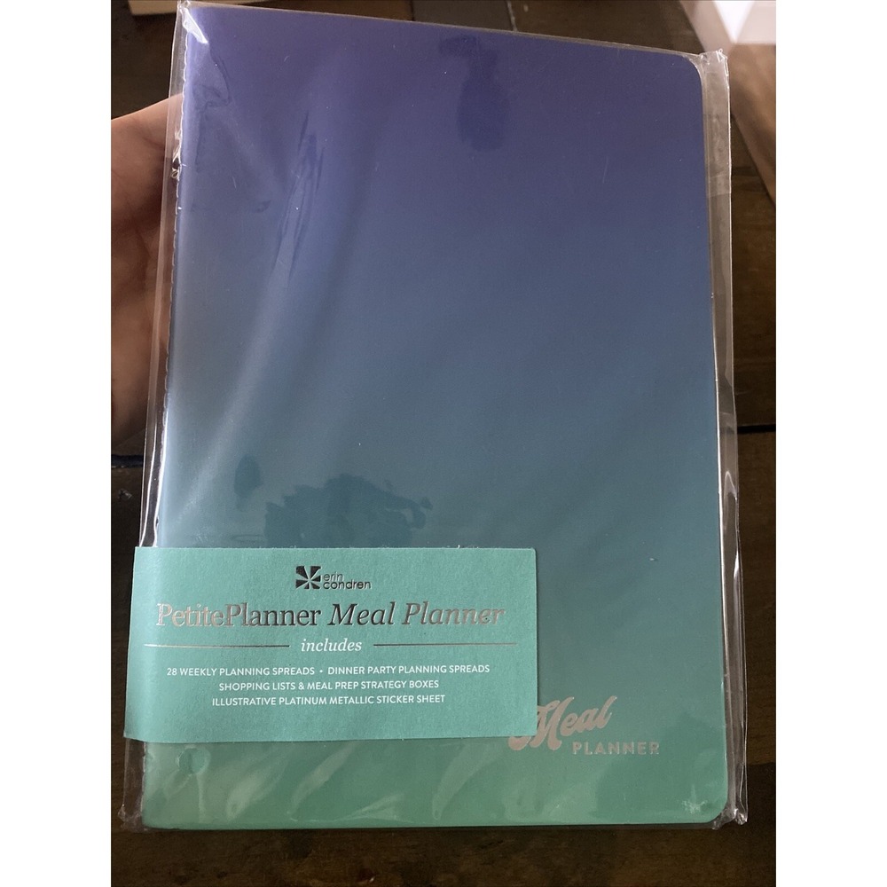 Erin Condren Petite Planner Meal Planner Book 80 Pages Shopping List + Stickers